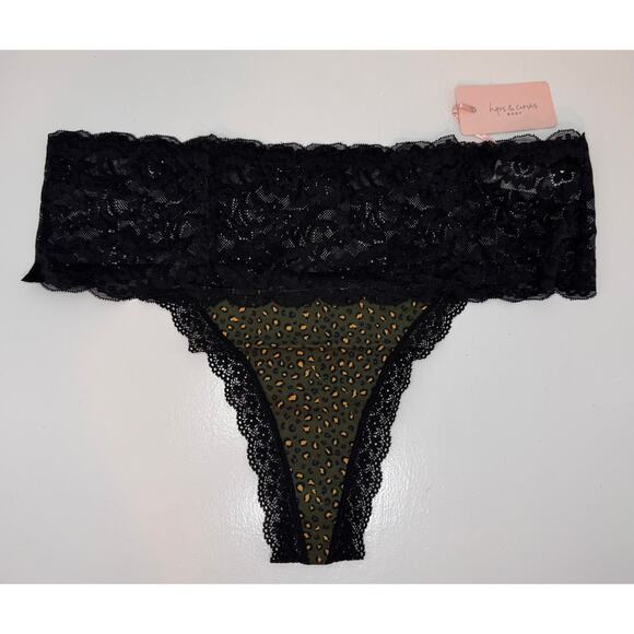 City Chic / Hips & Curves Thong - Khaki Animal Print - Plus Size  22/24 - NWT - Picture 3 of 6